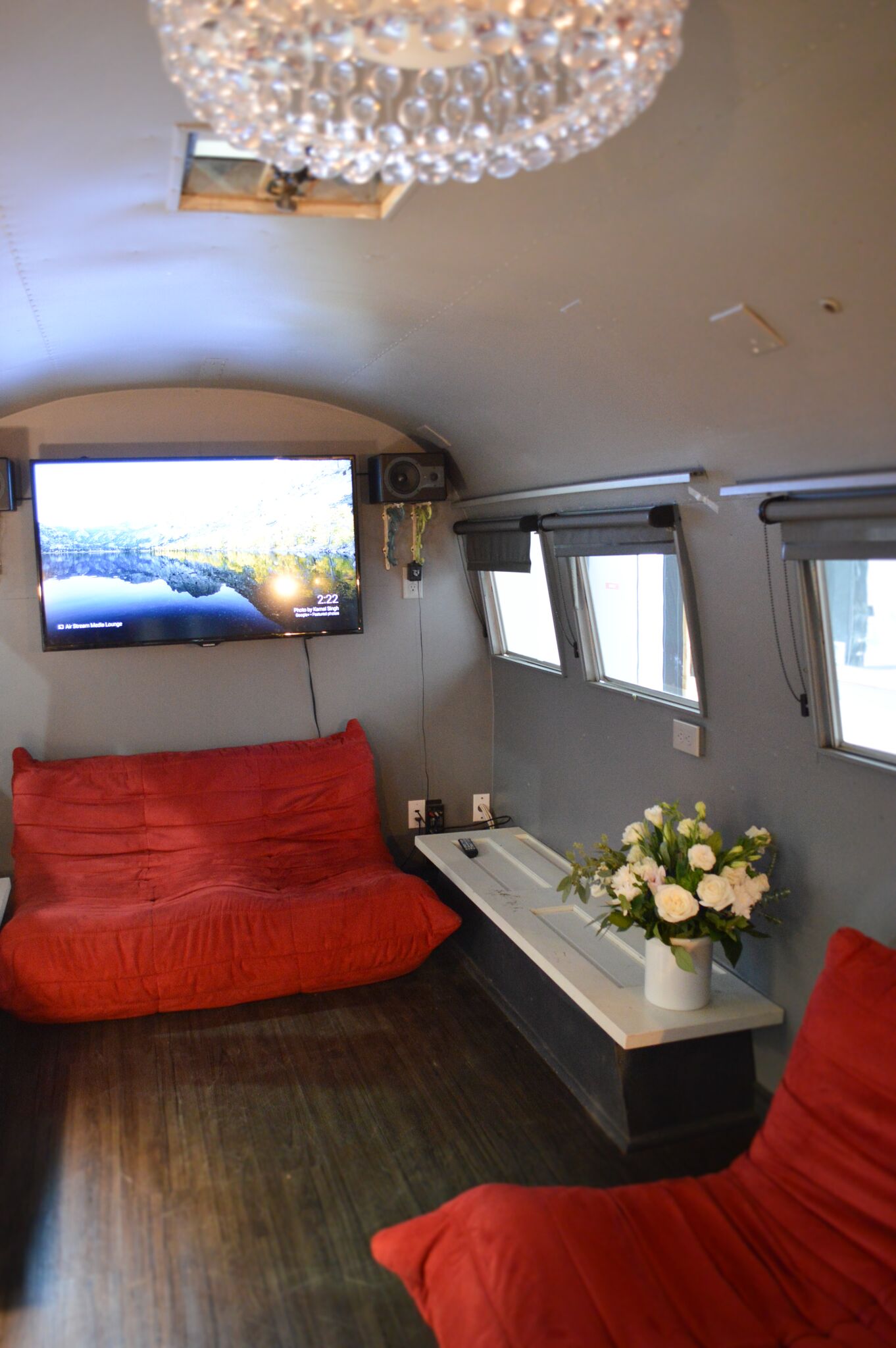 Inside Airstream.